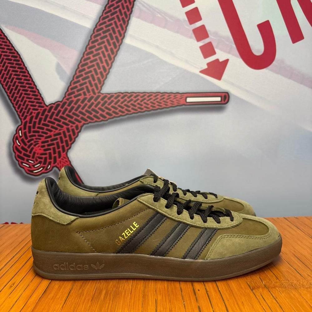 Adidas Gazelle Olive Green Shoes Men’s Size 9 NEW